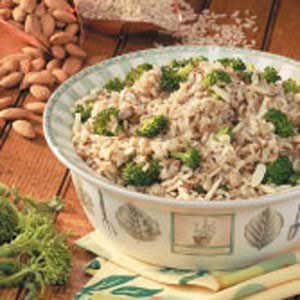 Broccoli brown rice pilaf