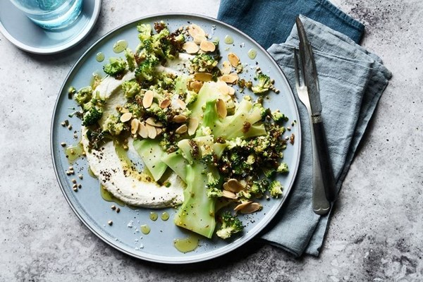 Broccoli, buckwheat & almond salad