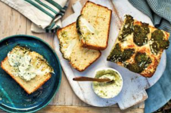 Broccoli, bush tomato and cheddar loaf