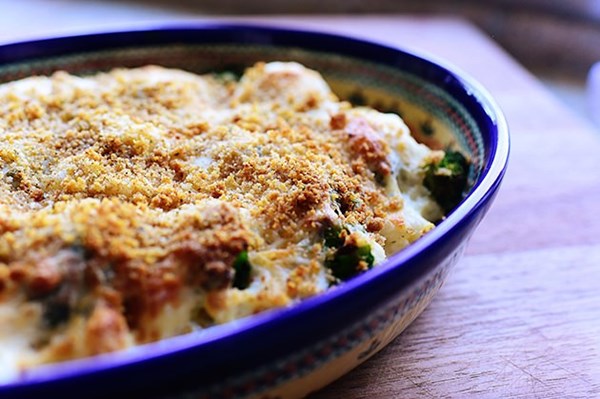 Broccoli-cauliflower casserole