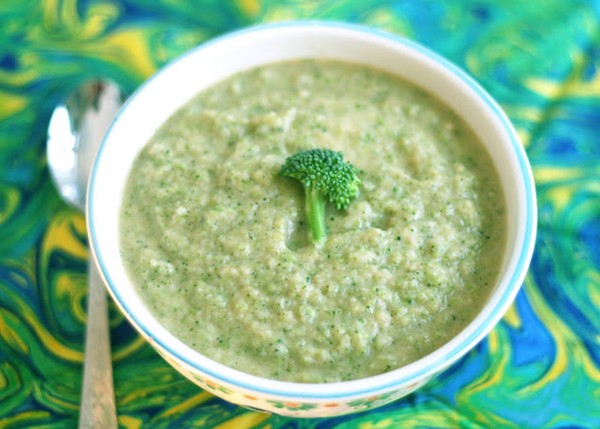 Broccoli-cauliflower cheddar soup