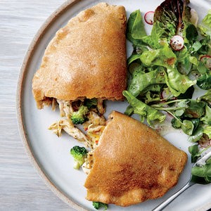 Broccoli, cheddar, and ranch chicken calzones