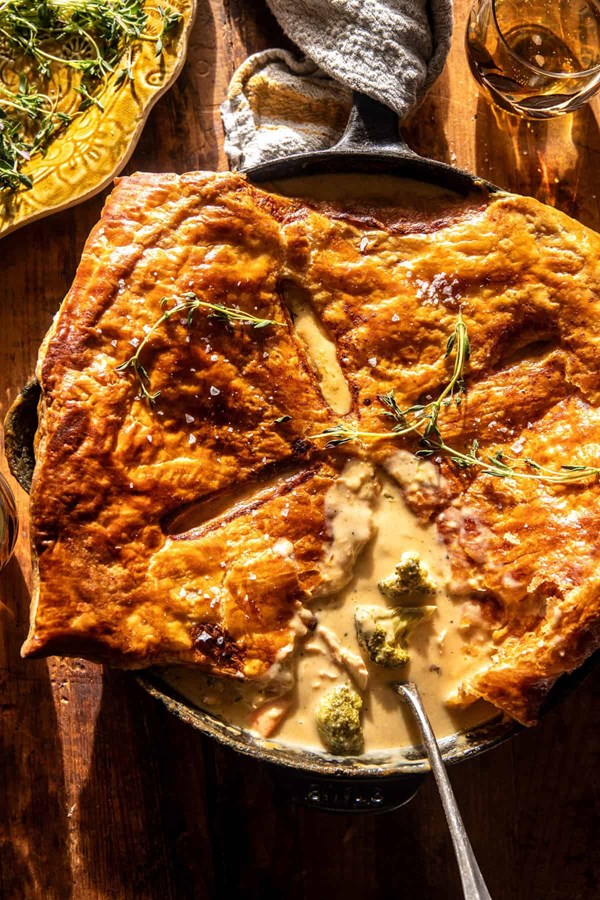 Broccoli cheddar chicken pot pie