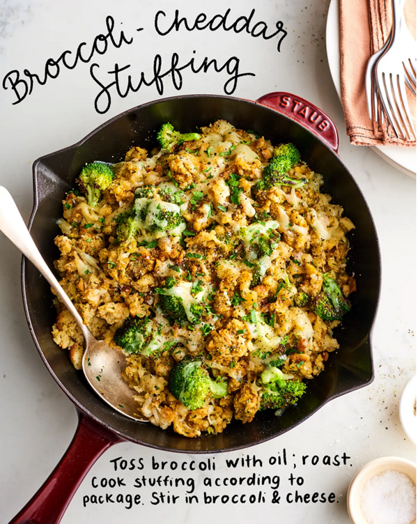 Broccoli-cheddar stuffing