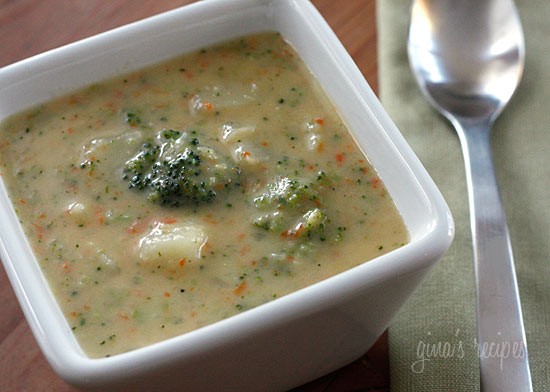 Broccoli cheese and potato soup