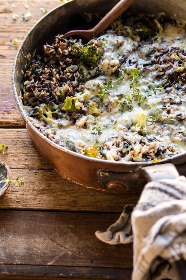 Broccoli cheese wild rice casserole