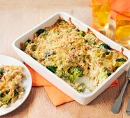 Broccoli cheese with wholemeal pasta & brown breadcrumbs