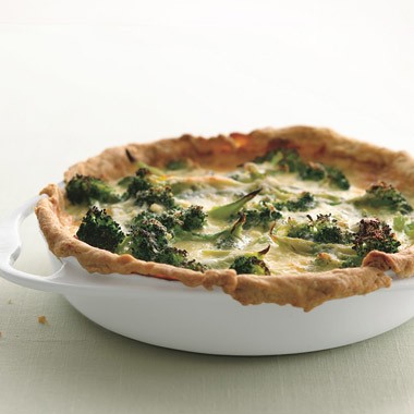 Broccoli garlic quiche