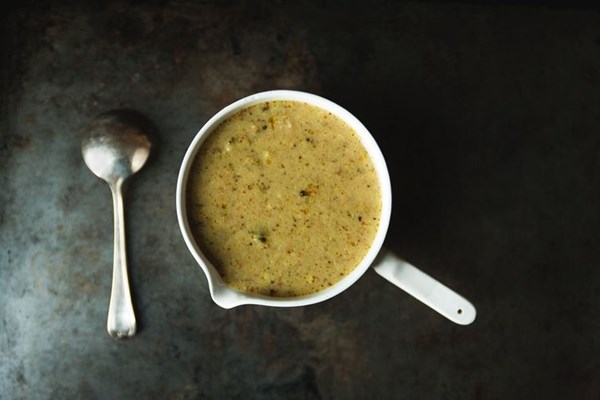 Broccoli, lemon, and Parmesan soup