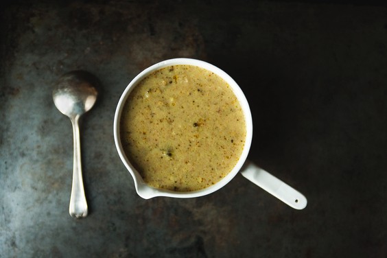 Broccoli, lemon and Parmesan soup