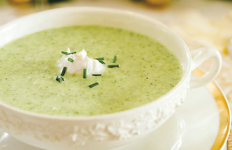 Broccoli-mascarpone soup