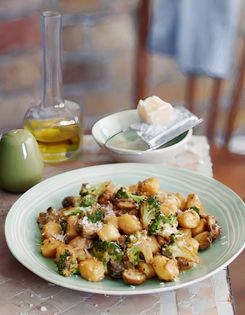 Broccoli, mushroom and Parmesan gnocchi