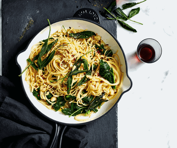 Broccoli rabe, burnt butter and sage spaghettini
