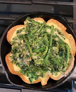 Broccoli rabe (rapini) spanakopita