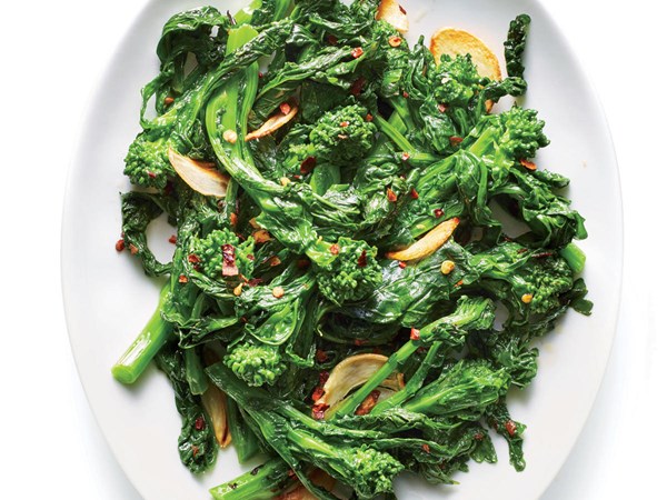 Broccoli rabe with anchovy butter