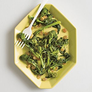Broccoli rabe with golden raisins