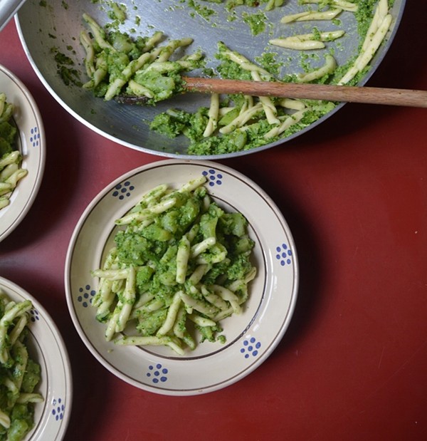 Broccoli ripassati with olive oil, garlic and chilli