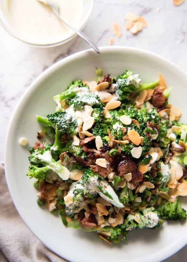 Broccoli salad with sour cream dressing