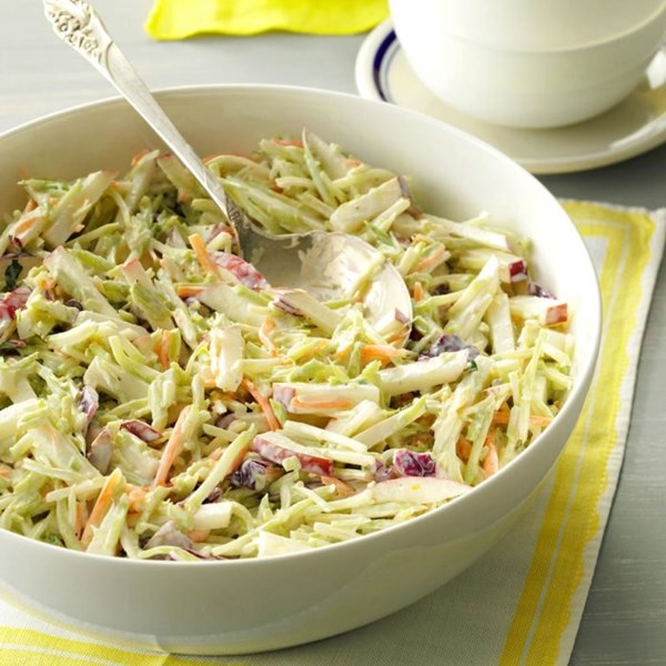 Broccoli slaw with lemon dressing