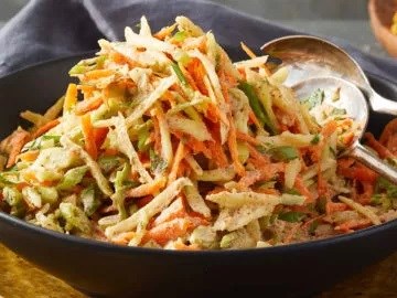 Broccoli stem coleslaw 