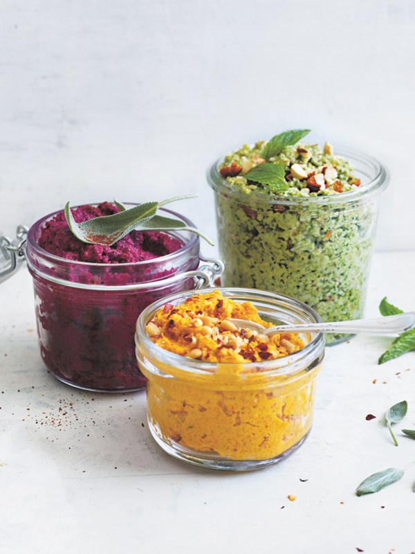 Broccoli, toasted almond and mint pesto