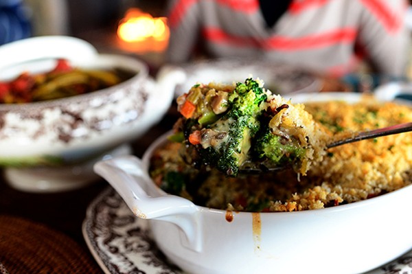 Broccoli wild rice casserole