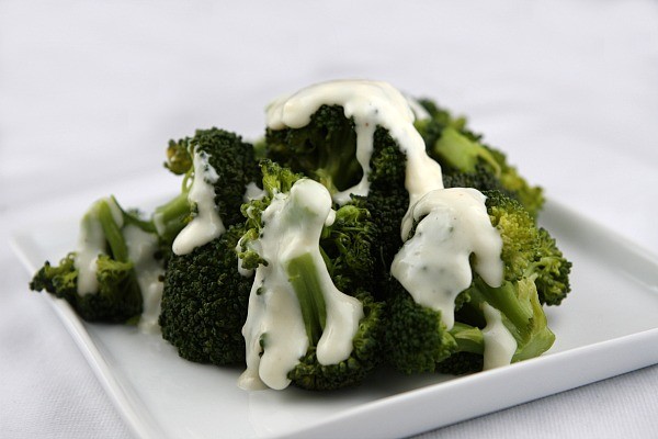 Broccoli with 2-cheese sauce