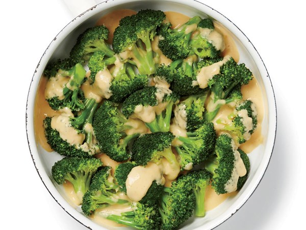 Broccoli with cheese sauce