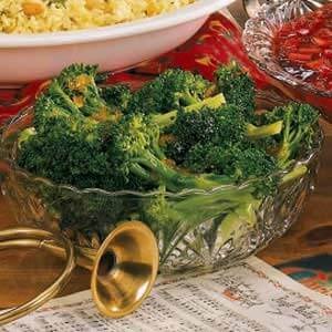 Broccoli with ginger-orange butter