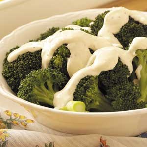 Broccoli with mustard sauce