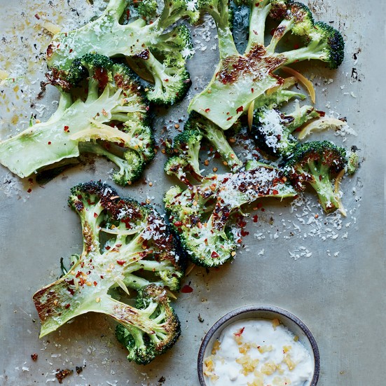 Broccoli with preserved lemon yogurt