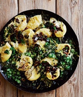 Broccolini, mushroom & ricotta conchiglie