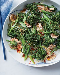 Broccolini, mushroom and sesame salad