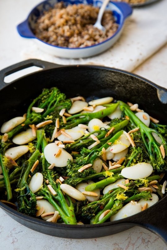 Broccolini with butter beans