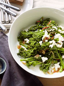 Broccolini with chilli, lemon and ricotta