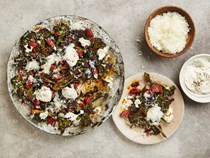 Broccolini with chorizo and caraway cream