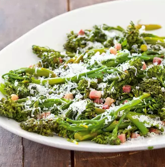 Broccolini with pancetta and Parmesan
