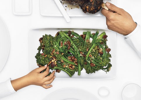Broccolini with pecan brown butter