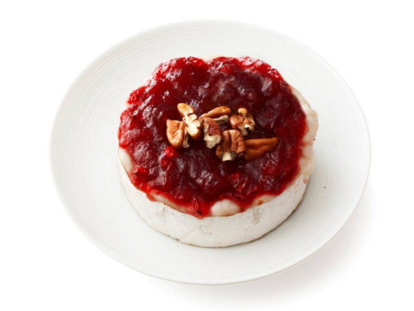 Broiled Brie with cranberry chutney