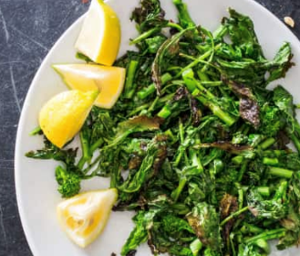 Broiled broccoli rabe