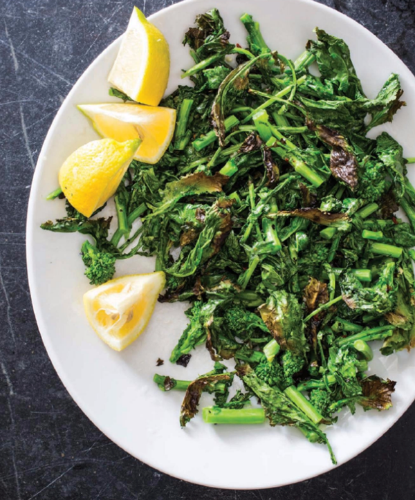 Broiled broccoli rabe