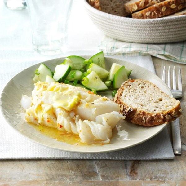 Broiled cod