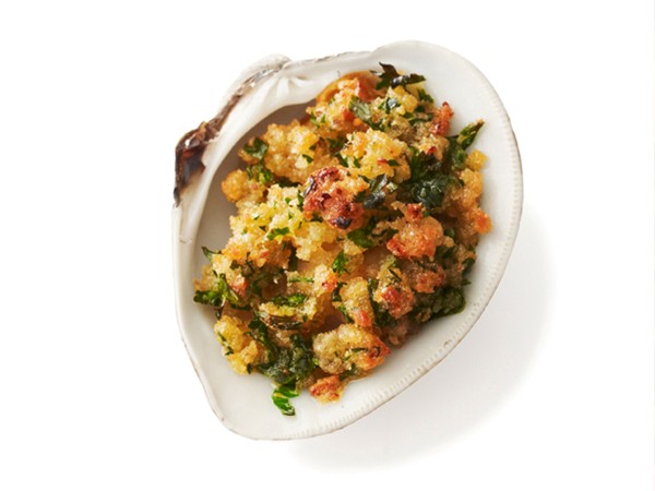 Broiled garlic clams