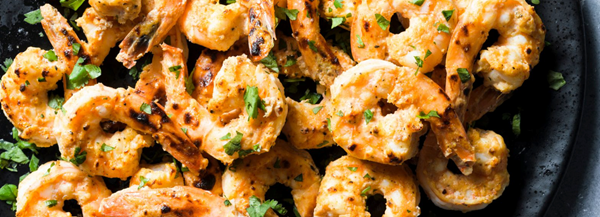Broiled ginger and yogurt shrimp
