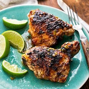 Broiled ginger-lime chicken