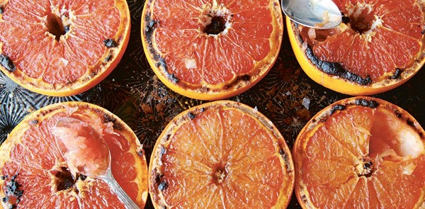 Broiled grapefruit