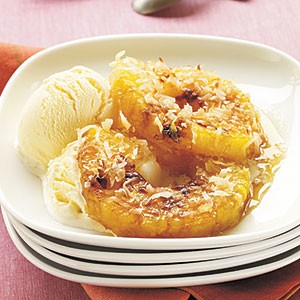 Broiled pineapple