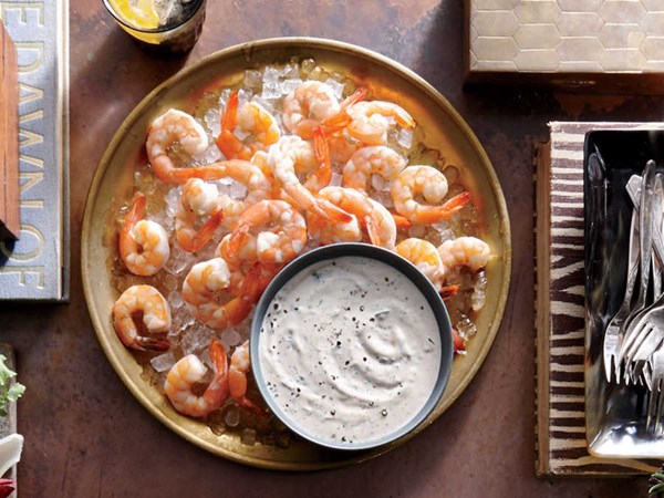 Broiled shrimp with buttermilk rémoulade