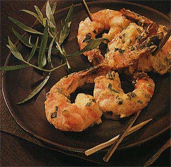 Broiled shrimp with mustard and tarragon