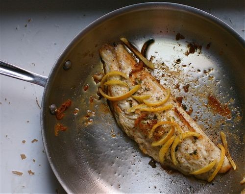 Broiled snapper with lemon confit
